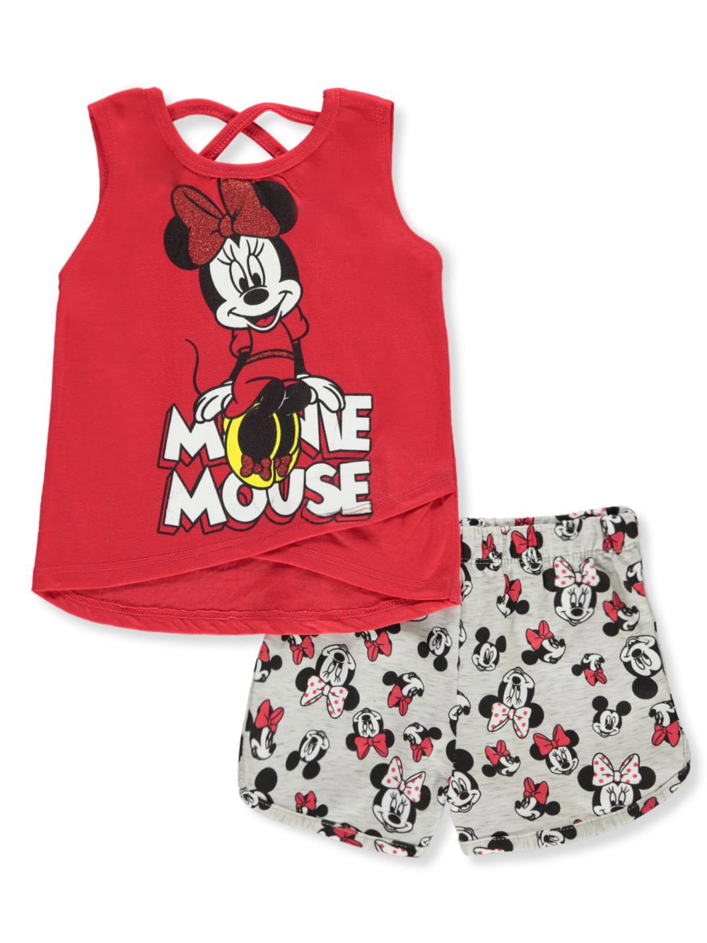 Disney Minnie Mouse Baby Girls' Glitter Minnie 2-Piece Shorts Set ...