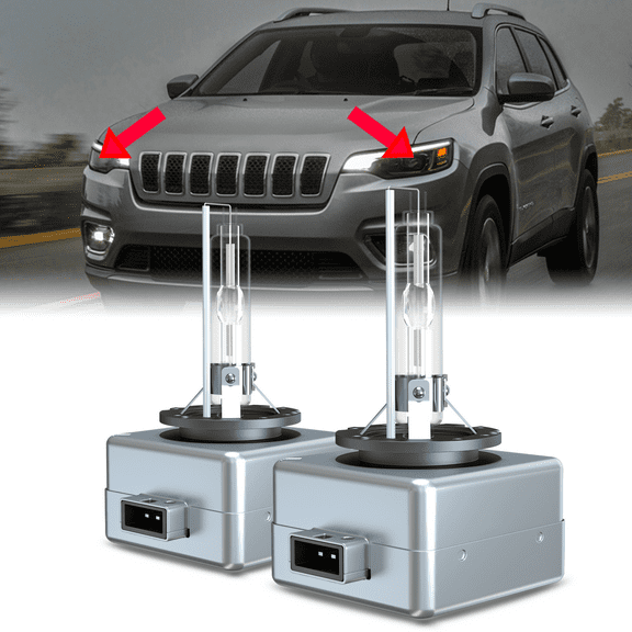 WVKVII For Jeep Cherokee 2014 2015 2016 2017 2018 2019 HID Headlight Xenon Bulbs High/Low Beam 2pcs