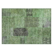 Addison Rugs Chantille ACN669 Green 1'8" x 2'6" Indoor Outdoor Area Rug, Easy Clean, Machine Washable, Non Shedding, Bedroom, Entry, Living Room, Dining Room, Kitchen, Patio Rug