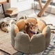thumbnail image 1 of Xihbxyly Dia Del Primer Ministro Saco de Dormir Redondo para Perros, Cálido, de Invierno, Largo, Suave, para Mascotas, Cama Relajante, 1 of 5