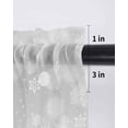 thumbnail image 6 of Christmas Tree Curtains 54 Inch Length,Sheer Curtains for Bedroom Living Room Window Merry Christmas Grey Xmas Tree Winter Snowflake Voile Drapes Kitchen Curtains Small Half Window 42"x54" 2 Panels, 6 of 7