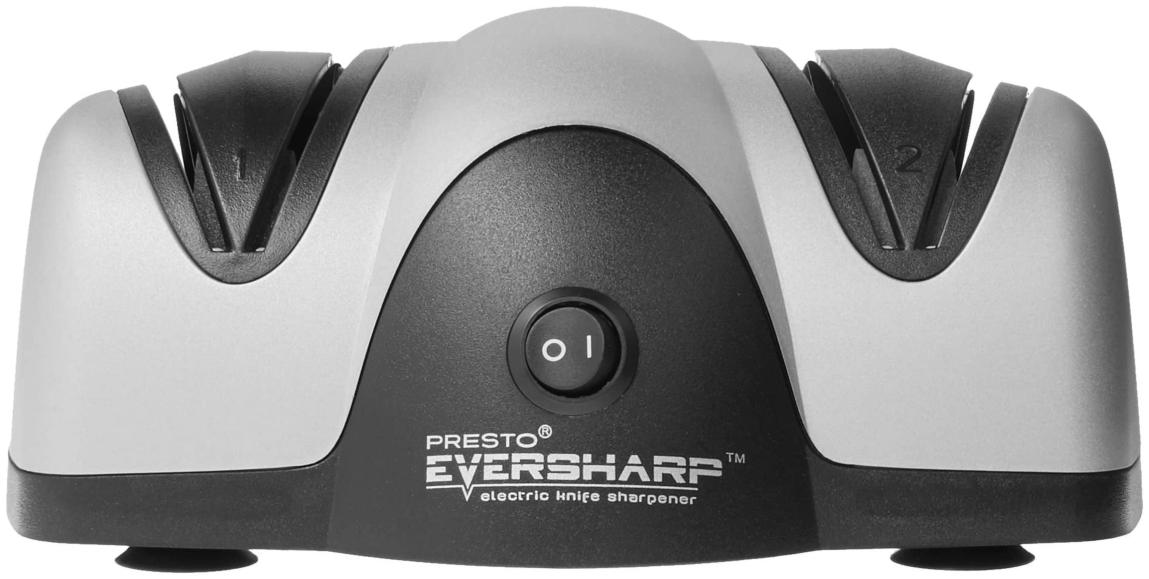 Presto EverSharp Electric Knife Sharpener Black Silver Working Model  0880002