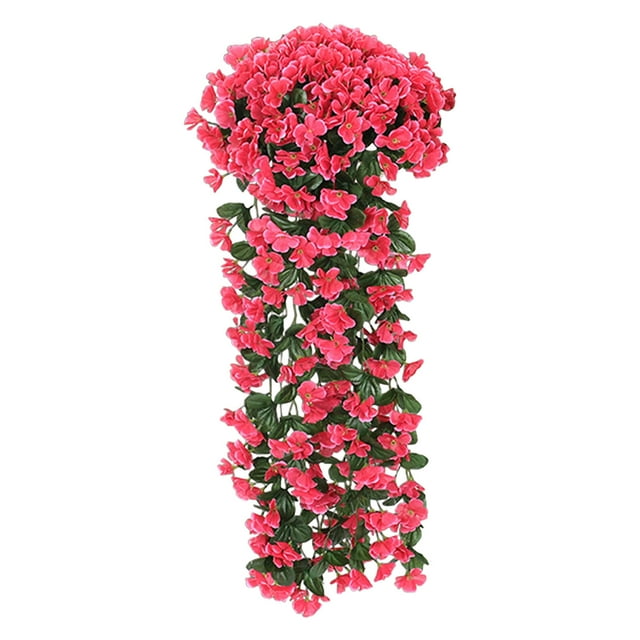 Simulation Violet Wall Hanging Flower Decor 85cm Length Silk PE Plastic Home Decoration For Living Room Bedroom Ceiling Romantic Atmosphere Easy Hang
