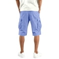 thumbnail image 7 of Men's Casual Cargo Shorts Casual Summer Hiking Shorts Bermuda Short with Pockets Chino Work Shorts with 6 Pockets Light Blue XXXL, 7 of 7