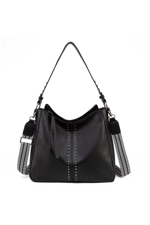 Hobo Bags for Women Top Handle Satchel Shoulder Purse Bucket Handbag, A-Black