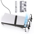 thumbnail image 1 of Horizontal Cooling Stand with 3-Level Fan & 2 Controller Charger for PlayStation 5 Slim/Pro, Cooling Station with Adjustable Cooling System, 1 of 7