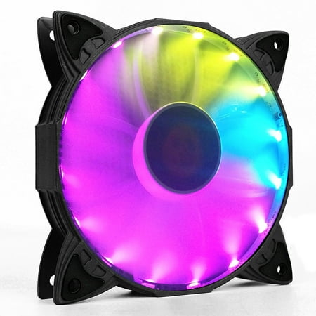12V 6PIN Colorful Light 12CM DC Computer Chassis Cooling Case RGB Fan Colorful RGB fan [need to be used with