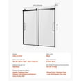 thumbnail image 6 of Frameless Sliding Bathtub Door 56-60 in.W x 60 in.H Frameless Shower Glass Door, 6 of 9
