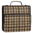thumbnail image 5 of FORMRS Zipper Binder with Shoulder Strap 2-inch Ring 500 Sheet Capacity File Bag, Caramel Plaid Pattern, 5 of 5