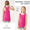 thumbnail image 5 of Cooraby 5 Pieces Girls Dance Tank Tops Toddler Racerback Sleeveless Top Girl Undershirts for Ballet Gymnastics 2T-16Years, 5 of 9