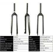 TOSEEK MTB Bike Fork 1-1/8 Straight Rigid Fork 26/27.5/29 Carbon Disc Fork