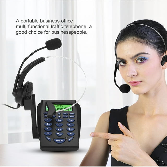 Garosa Business Office Multi-functional Phone Dial Pad Call Center Traffic Telephone Headset, Multi-functional Call Center, Business Office Call Center