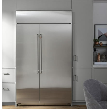 Café - 29.6 Cu. Ft. Side-by-Side Built-In Refrigerator - Stainless steel