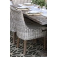 thumbnail image 2 of 19" Seat H Country Farmhouse Distressed White Wash Weave Dining Chair, 2 of 4