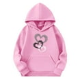 thumbnail image 4 of Babcutegg Girls Sweatshirts Casual Fashion Pullover Hoodies Outfit for Kids Pink Size 5, 4 of 4