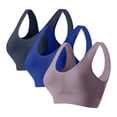 thumbnail image 1 of HongQid 3pcs Wireless Bras for Women Sports Bra No Underwire with Support - Seamless Bralettes Everyday Comfort Tshirt Bra, 1 of 2
