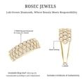 thumbnail image 6 of Rosec Jewels Lab Grown Diamond Half Eternity Wedding Band - Thick Diamond Band Ring - EF-VS Quality Certified, 18K Yellow Gold, US 12.00, 6 of 9