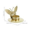 thumbnail image 2 of LABSERRON Elegant Golden Metal Butterfly Candle Holder Retro Iron Candle Stand for Wedding Decor, 2 of 8