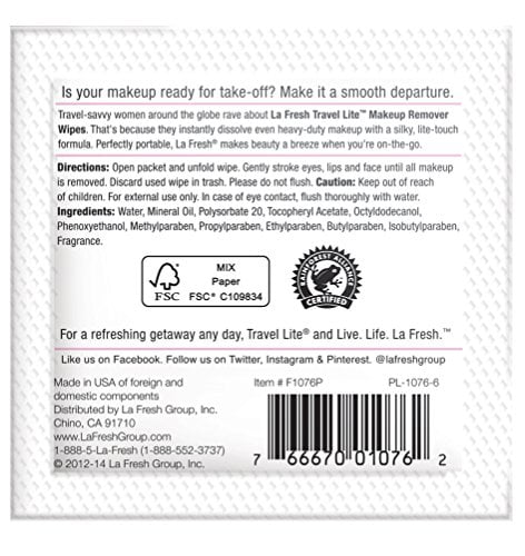 Travel Lite Makeup Remover Wipes W - La Fresh Makeup Remover Travel Lite Makeup Remover Wipes W - La Fresh Makeup Remover