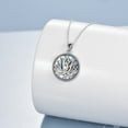 thumbnail image 3 of ONEFINITY Yoga Lotus Flower Pendant Necklace Abalone Shell Sterling Silver Jewelry for Woman, 3 of 6