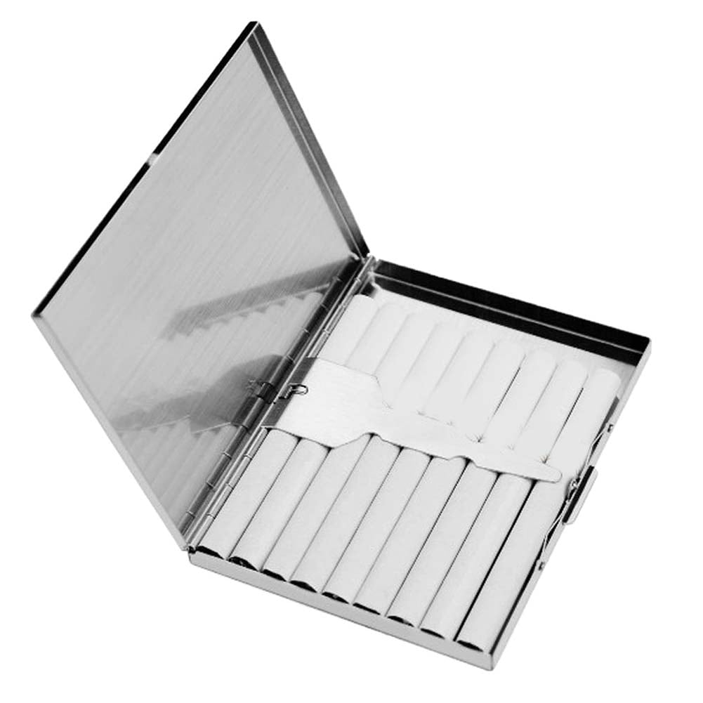 Windfall Ultra-slim Creative Stainless Steel Cigarette Carry Case Storage  Box Smoker Gift