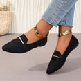 thumbnail image 2 of HEWUQI Pointed Toe Loafers for Womens Work Business Non Slip Casual Dress Shoes Comfortable Slip on Flats for Driving Travel Everyday Black Size 9.5, 2 of 6
