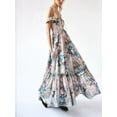 thumbnail image 2 of Gupgi Summer Women Slip Dresses, Sleeveless Floral Pleated Swing Dresses Summer Long Vacation Dress, 2 of 3