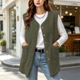 thumbnail image 6 of XRoczxe Women's Sherpa Fleece Vest, Button Down Sleeveless Warm Coat with Pockets, Casual Soft Fuzzy Outerwear for Fall Winter Layering & Daily Wear, 6 of 8