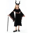 thumbnail image 4 of EnJoCho Girls 𝖬edieval Princess Dress 𝖱enaissance Witch Dress - Halloween Retro Court Children’s Clothing Set with Devil Horn Headband for Cos-play Par𝗍y, 4 of 9