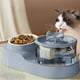 thumbnail image 2 of Fuente de agua para gatos 2 en 1, dispensador automático de agua potable con comedero, base antideslizante, diseño inclinable para proteger el cuello, fácil de limpiar., 2 of 6