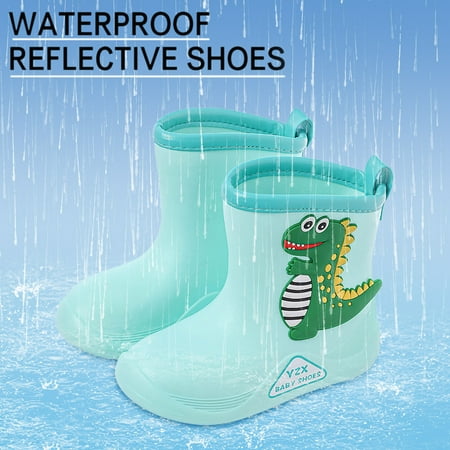 

Cathalem Kids Warm Boots Children Cute Cartoon Fashion Waterproof And Non Slip Rain Boots Rain Boots Little Girl Boots Size 11 Green 4.5 Years