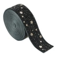 thumbnail image 2 of olkpmnmk Christmas Velvet Ribbon, Hot Stamping Printed Decorative Wired Ribbon Roll, Wired Edge Xmas Ribbon for Christmas Tree, Gift Wrapping, DIY Craft Bow Making, Wreath Garland Home Party Decor, 2 of 4