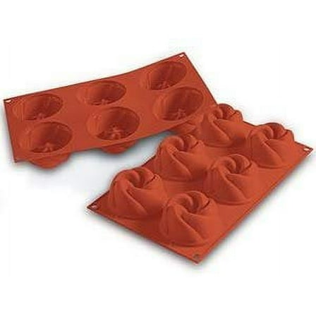 Silikomart Silicone Mold Vertigo 3.7 Oz, 3" Diameter x 1.5" High, 6 Cavities