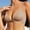 Khaki, variant on DuoJiaJ Women's Comfortable Traceless Large Thin Small Chest Folding Front Buckle Adjustable Bra T-Shirt Bras Black
