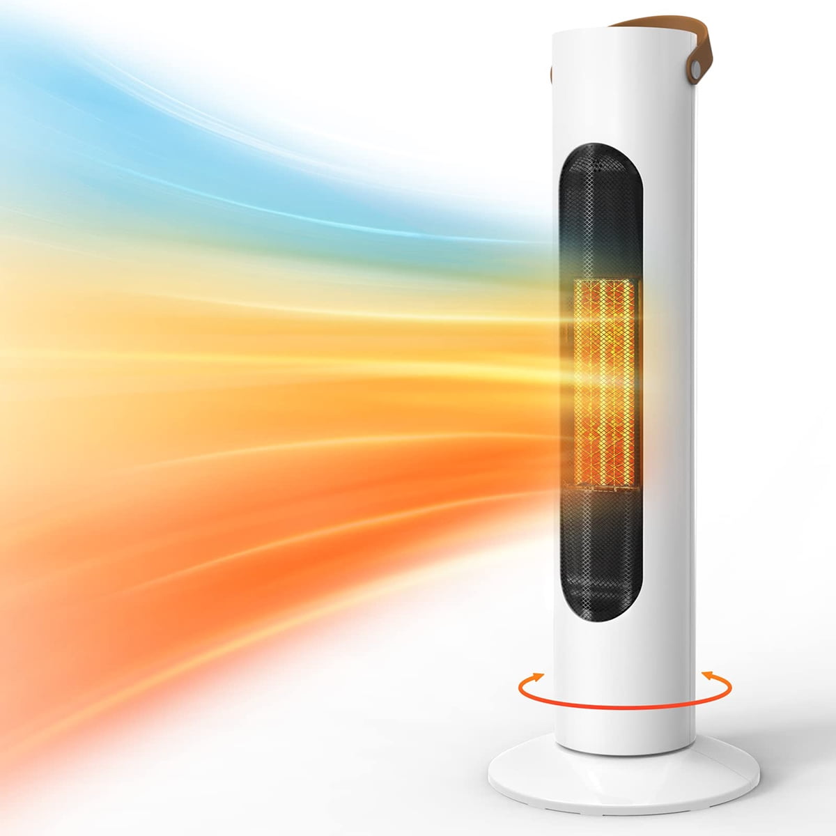 ZPL 1500W Electric Space Heater For Indoor Use,25" Tower Electric Heater And Fan With 4 Modes