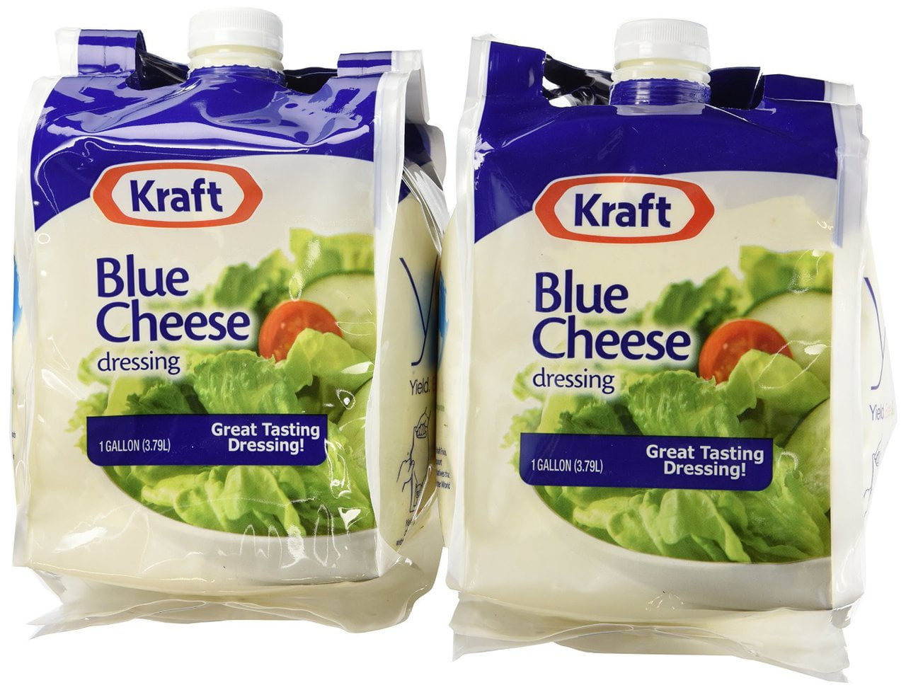 4 PACKS : Kraft Brand Dressing Blue Cheese Liquid 1 gallon, 2 Count by