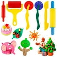 thumbnail image 2 of 23pcs Play Tools Color Play Dough Model Tool Toys Creative 3D Plasticine Tools Playdough Set Kit Children‘s Gift Toy, 2 of 10