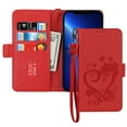 thumbnail image 3 of TECH CIRCLE Compatible Case For iPhone 13 Pro Max 6.7 inch,Luxury 360 Protection PU Leather Flip Wallet Magnetic Stand with Wrist Strap Cover.For iPhone 13 Pro Max,Red, 3 of 7