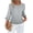 Silver #05, variant on Womens Ruffle Flowy Crew Neck Dressy Casual Blouses 3/4 Sleeve Tops Summer T shirts 2026 Trendy Cute Work Clothes M