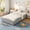 Light gray Twin-XL, variant on Educational Cloud Shape s Floor Bed – Soft Soft Fleece Upholstered Platform with Guardrails – Secure Raised Sides – Off-color, Twin-XL, Soft Fleece