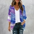 thumbnail image 2 of VEKDONE Women's Kimono Swimsuit Coverups Summer Beach Casual Loose Cardigans for Swimwear Fashoin Floral Print Lightweight Open Front Cardigan, 2 of 5