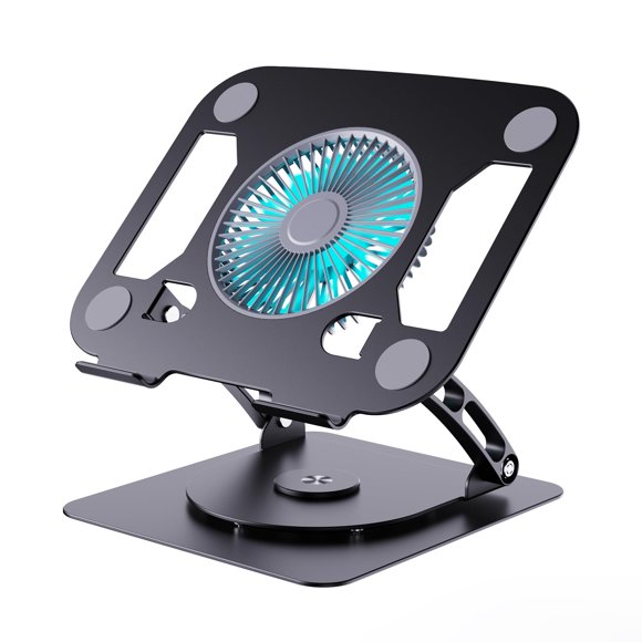 Soporte de refrigeración para portátil SHUWEI con ventilador de 3 velocidades para 16 pulgadas, negro