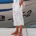 thumbnail image 2 of Summer Savings Deals 2023! TAGOLD Fashion Womens Casual Elastic Loose Pants Straight Wide Leg Trousers Pants, 2 of 5