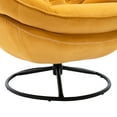 thumbnail image 4 of Historyli Go5H Upholstered Lazy Chair With Ottoman, Metal Legs And Frame Modern Lounge Accent Chair, Soft Velvet Leisure Sofa Chair For Bedroom, Living Room, Dorm Rooms, 4 of 9
