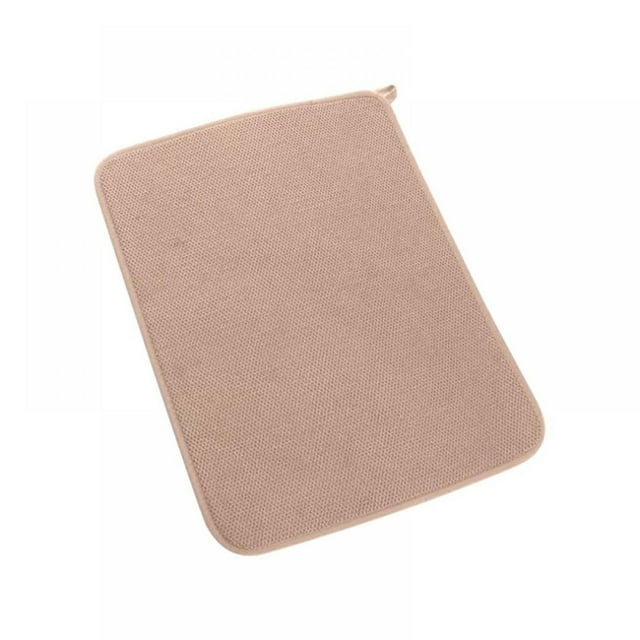 Microfiber Kitchen Dish Drying Mat - Strong Water Absorption, Thick, Protects Glassware, Easy to Clean/Store, Multiple Colors Available
