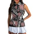 thumbnail image 3 of HUIACONG Vintage Distressed American Flag Workout Tank Tops, Stretchy Golf Shirts for Tennis Hiking, Casual Sleeveless Womens Sleeveless Golf Shirt, 3 of 7