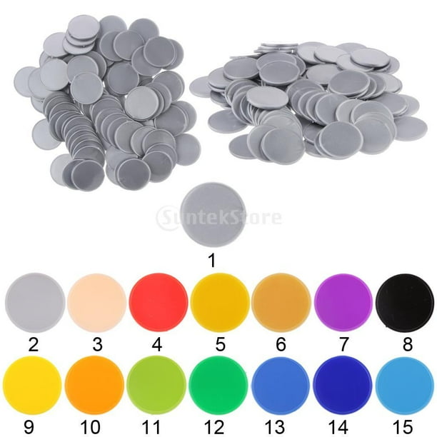 3 Fichas De Póquer Y Bingo De Plástico – Diámetro 5 Cm, Multifuncionales Para Juegos De Mesa, Conteo Y Apuestas