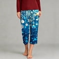 thumbnail image 2 of Cmtiyu Christmas Pajama Pants Women Christmas Printed Elastic Waist Drawstring Pajama Bottoms Casual Comfy Loose Lounge Sleep Capri Pants S-3XL, 2 of 5