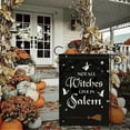 thumbnail image 2 of Halloween Black Garden Flag Double-side 12x18 inc Burlap No Trespassing Not All Witches Live In Salem Home Outdoor Yard Flag -B, 2 of 2