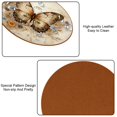 thumbnail image 5 of Butterfly Round Microfiber Leather Coasters, Set of 6, 11x11 cm/4.3x4.3 in, Drink Coasters for Home and Office, Cup Mats, 5 of 6